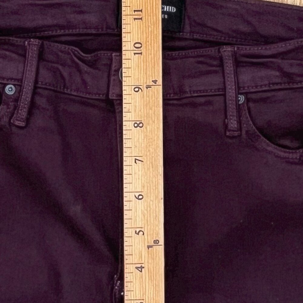 BLACK ORCHID LOS ANGELES NOAH ANKLE FRAY JEANS WOMEN’S sz 29 Burgundy STRETCH - Picture 10 of 12